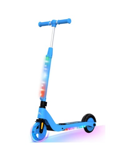 EVERCROSS Electric Scooter for Kids Ages 4+, 5 mph & 40 mins of Ride, LED Colorful Lights, Adjustable Height and Lightweight, Gift for Kids, Blue