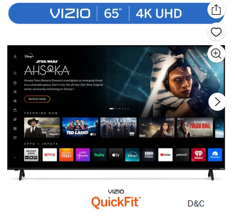 VIZIO 65 in Class 4K UHD LED HDR Smart TV, V4K65M-08