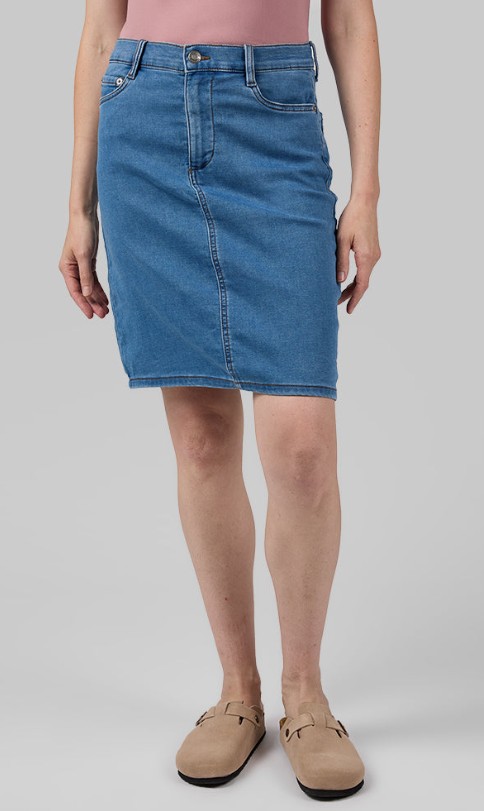WOMEN’S STRETCH COMFORT JEAN SKIRT