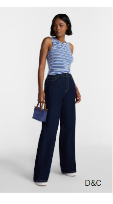 No Boundaries High Rise Baggy Wide Leg Jeans, 30”, 32″, 34″ Inseams, Women’s and Women’s Plus, Sizes XXS-4X