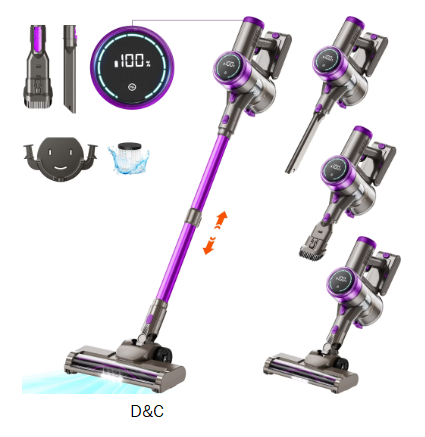 KANFUAQ Cordless Stick Vacuum Cleaner 38KPA 50Mins 2200mAh Lightweight for Home Pet Hair Carpet Hard Floor