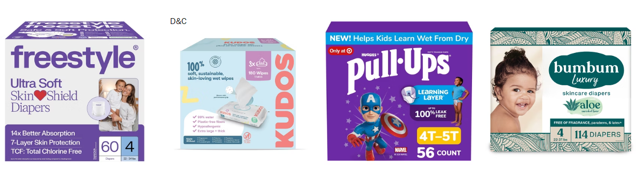 Buy 1 get 1 40% off diapers, training pants & wipes