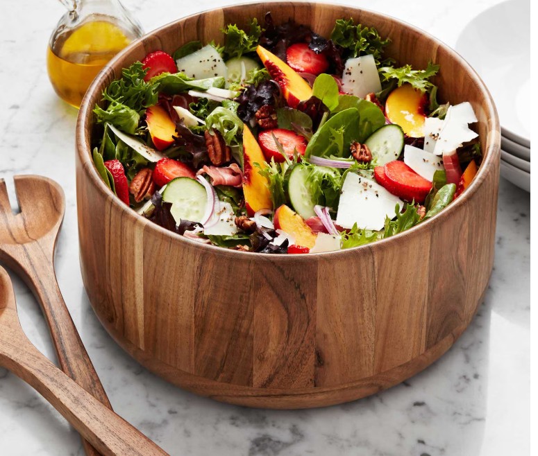 Member’s Mark Acacia Wood Salad Bowl with Servers