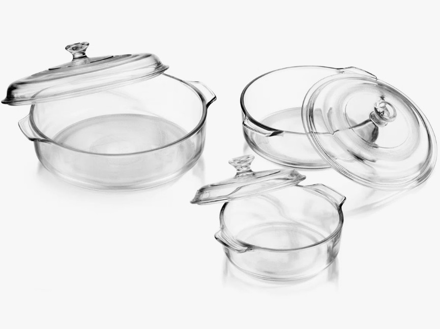 Libbey Baker’s Basics 6-Piece Glass Casserole Baking Dish Set with Glass Covers