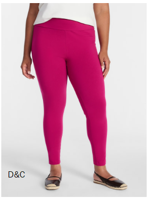 Terra & Sky Women’s Plus High Waist Full Length Leggings, Sizes 0X-5X