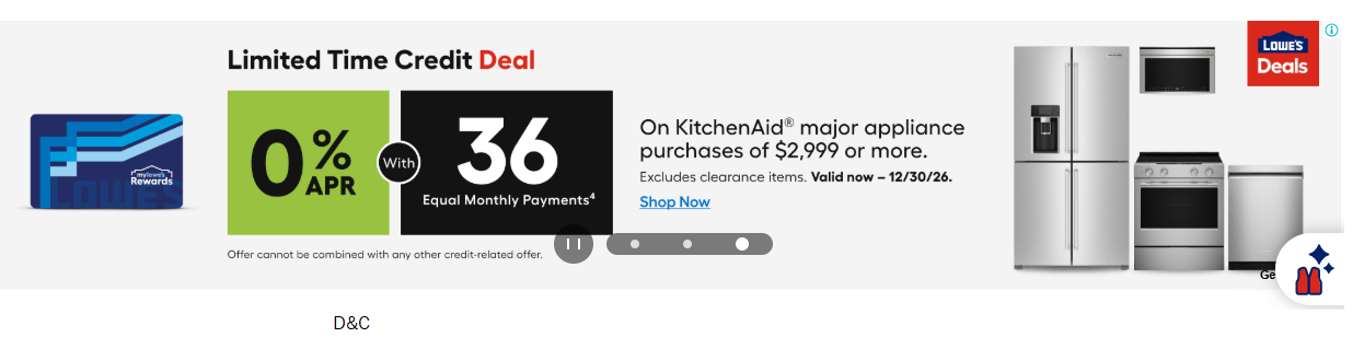 Lowe’s Appliances – Upto 35% off
