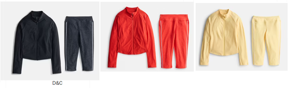 Athletic Works Girl’s ButterCore Active Jacket and Capri Legging Set, 2-Piece, Sizes 4-18