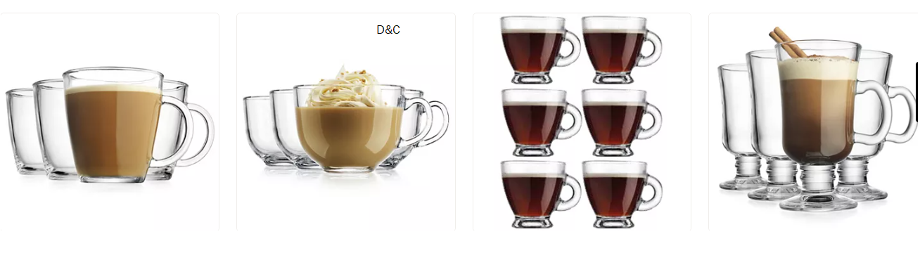 Glass coffee mug use coupon TAKE25 for extra 25% off