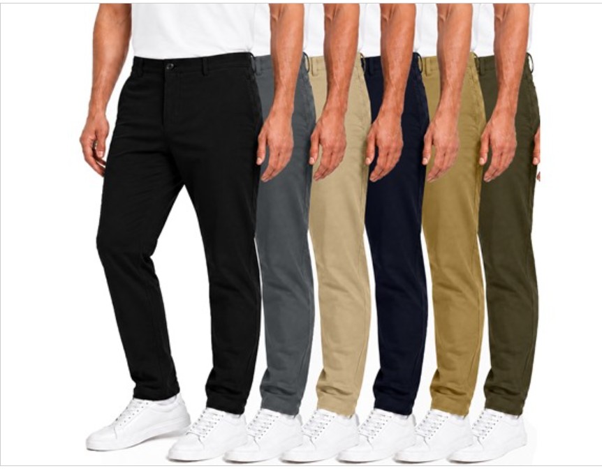 3-Pack Pack Men’s Super Stretch Chino Pants (Sizes 30-42)