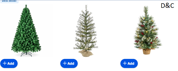 christmas tree’s on big sale.