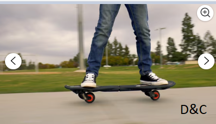 Razor Black Label RipStik Ripster Caster Board – 2 Wheel Pivoting Skateboard, for Child 8+