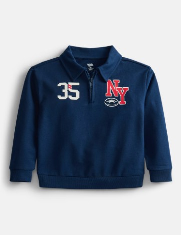 Wonder Nation Toddler Boys’ Quarter Zip Sweater with Long Sleeves, Sizes 18M-5T