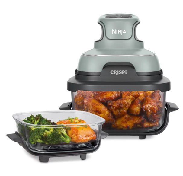 Crispi 4-in-1 Portable Glass Air Fryer Cooking System