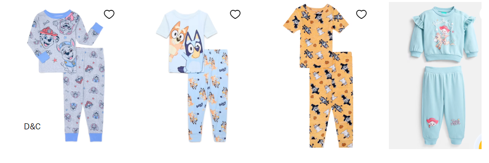 $5-$7 Kids Character Clothing Price just dropped on some items!