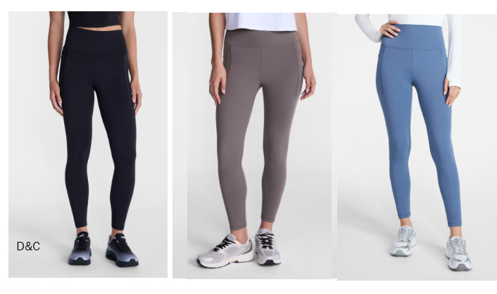 Avia Women’s and Women’s Plus SoftSculpt High Rise Leggings 27″ with Pockets, Sizes XS-4X