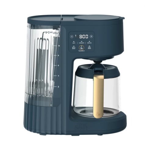 Thyme & Table 12-Cup Programmable Drip Coffee Maker, 60oz Water Reservoir, Atlantic Blue