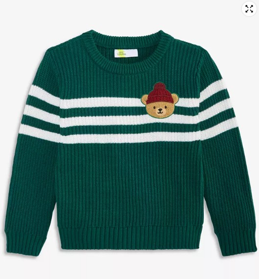 Toddler Boys’ 12M-5T Teddy Sweater