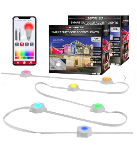 Monster – Outdoor LED Smart Lights RGBIC+ Multiwhite 200ft – Multicolor