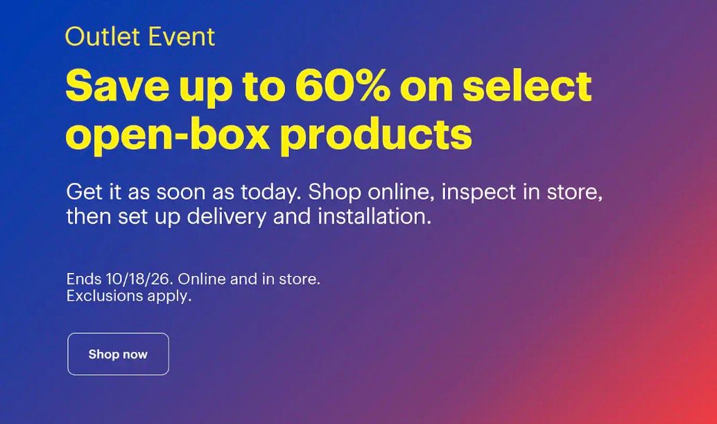 Save up to 60% on select open box products