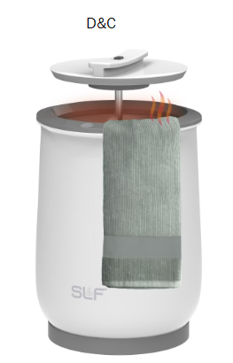 SLF Luxury Towel Warmer, 20L Electric Hot Towel Warmer Bucket, Fits Up to Two 40″x70″ Oversized Towels, 18.5 x 13 in, White