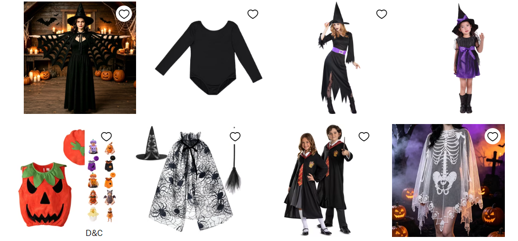 Halloween Costumes as low as $5