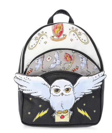 Harry Potter Women’s Owl Post 10″ Mini Backpack, Black