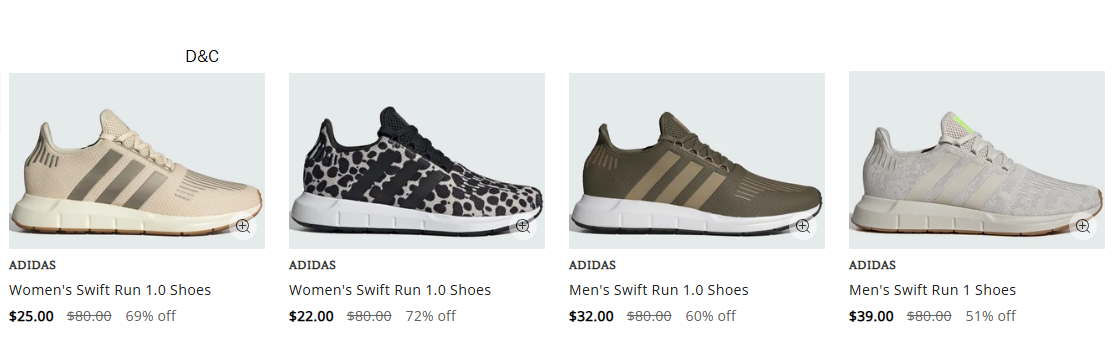 Adiddas swift run sneakers now just $25-$39! Reg $80