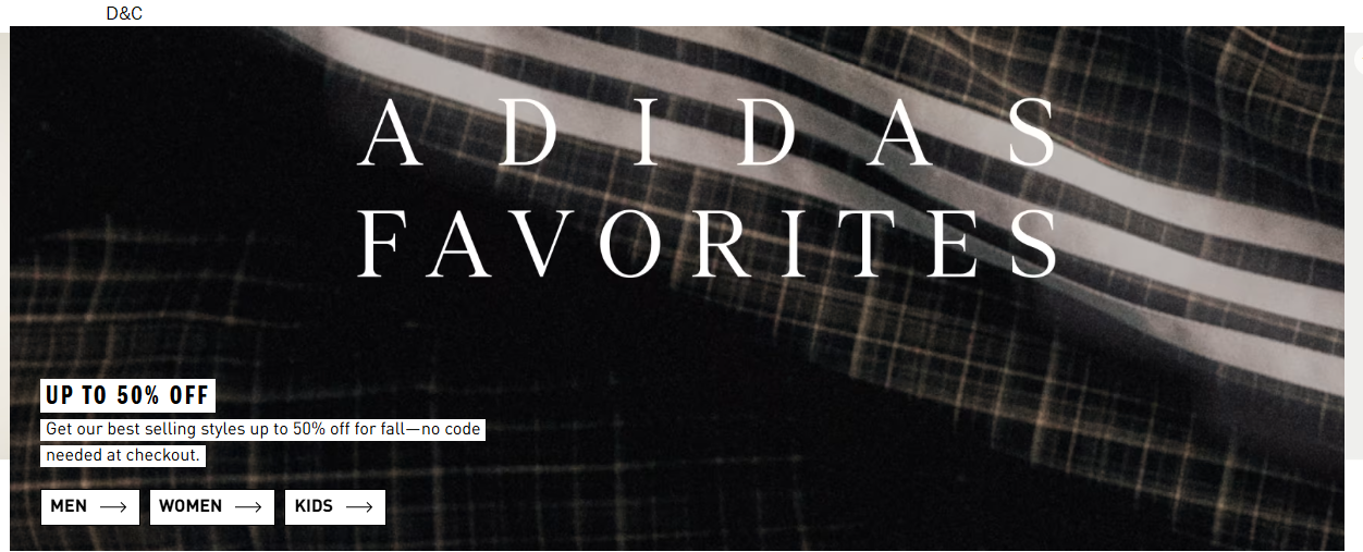 Adidas upto 50% off