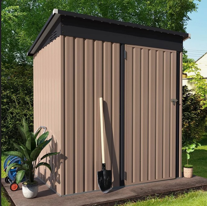 5 ft. W x 3 ft. D Metal Lean-To Storage Shed