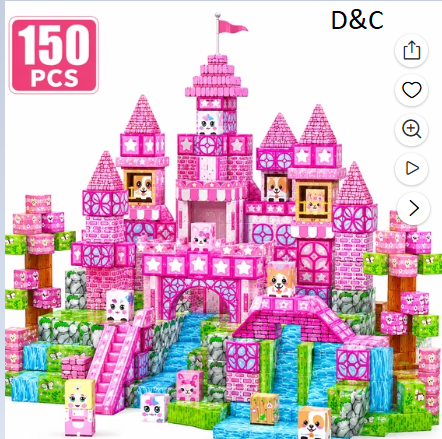 150PCS Princess Magnetic Building Blocks