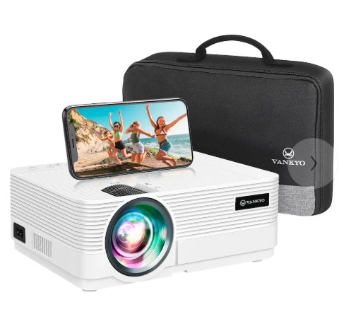 Vankyo – Leisure 470 Pro Native 1080P Wireless Single LCD Mini Projector – White
