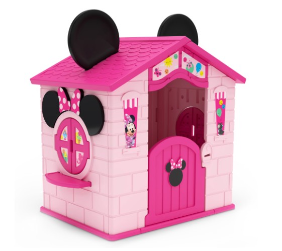 Disney Minnie Mouse Plastic Indoor,Outdoor Playhouse with Easy Assembly