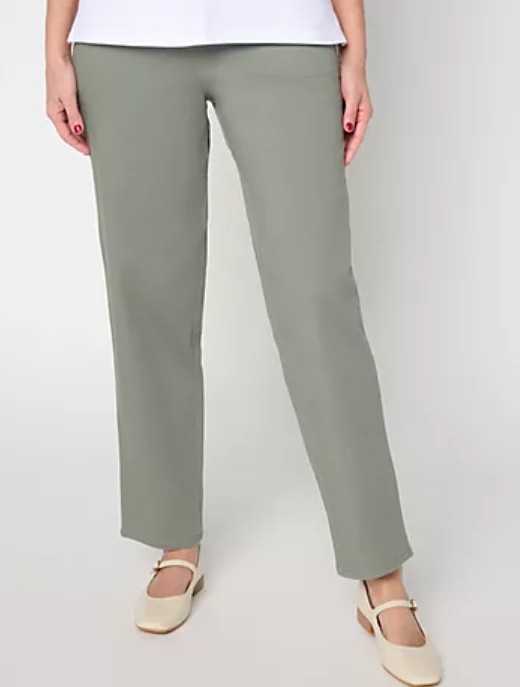 Denim & Co. Original Waist Stretch Regular Side Pocket Pants