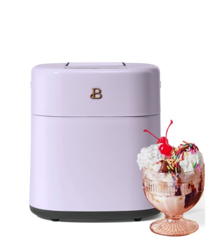 Beautiful 1.5 Qt Ice Cream Maker with Touch Activated Display, Lavender by Drew Barrymore