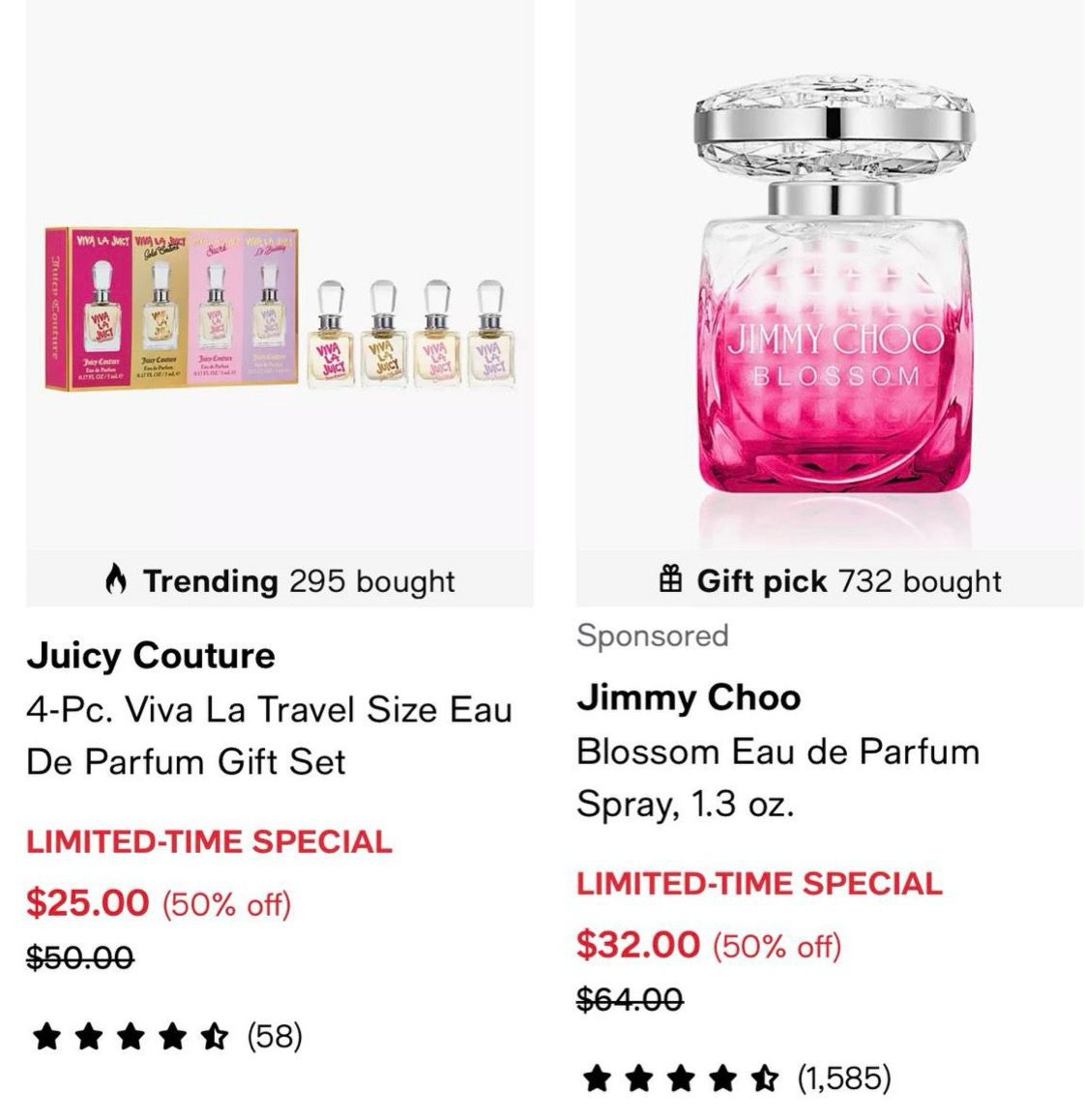 Macy’s: Fragrances 50% off or more