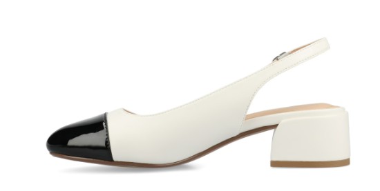 Journee Womens Sammie Sling Back Cap Toe Block Heel Pumps, Widths Available