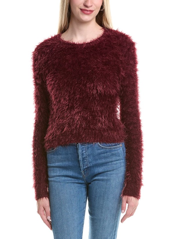 Fluffy Cashmere-Blend Sweater