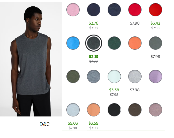 Athletic Works Men’s and Big and Tall Men’s Tri Blend Muscle Tee, Sizes XS-4XLT