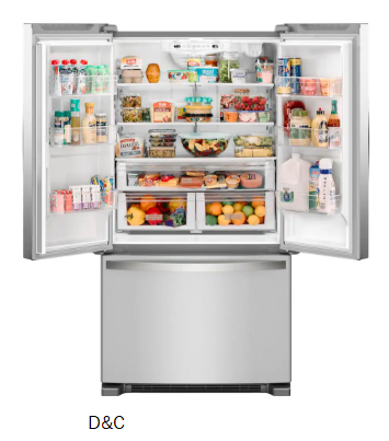 Whirlpool – 36 in. Wide 25 cu. ft. French Door Smart Refrigerator with Elevated Deli Drawer – Stainless Steel