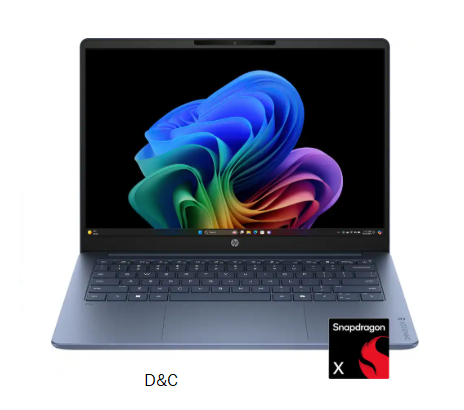 HP – OmniBook 3 – 14″ 2K OLED Laptop – Snapdragon X (8-Core CPU) – 16GB Memory – 256GB SSD – Copilot+ – 41+ Hrs Battery Life¹ – Starlit Blue