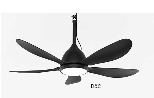TCL Outdoor Ceiling Fan with Lights: Waterproof Ceiling Fan (Black, 46 Inch)