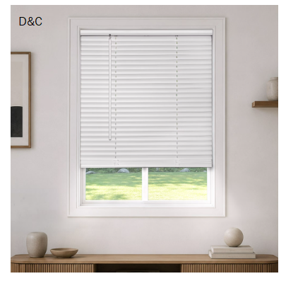 Mainstays 1 in Cordless Room Darkening Vinyl Blinds, White, 58 in W x 64 in L