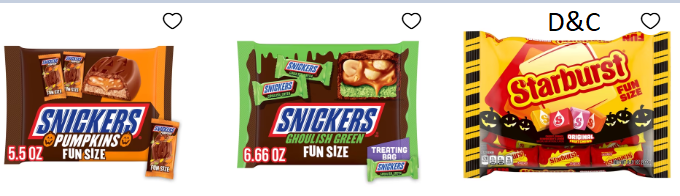 Halloween Candy on sale.