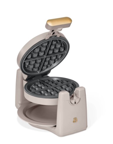 Beautiful Rotating Belgian Waffle Maker, Porcini Taupe by Drew Barrymore