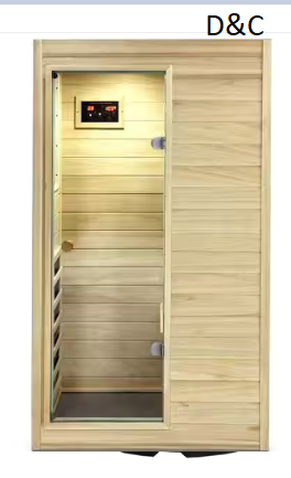 1-Person Indoor European Aspen Infrared Sauna with 5-Far-Infrared Carbon Crystal Heaters and Reading Light