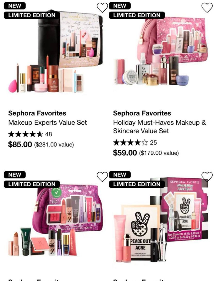 Sephora Favorites Limited Edition Holiday Sets!