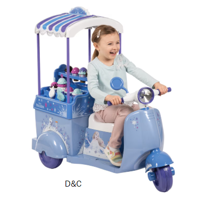 Huffy 6V Disney Frozen Ice Cream Kart Ride-on, Ages 3-7, Kids, Purple