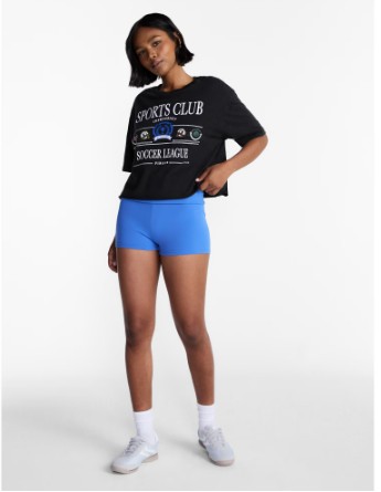 No Boundaries Boxy Cropped Graphic Tee, Women’s XXS-4X