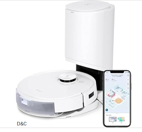 ECOVACS DEEBOT TEO+ Robot Vacuum and Mop Combo with Auto-Empty Station, Precision Laser Mapping, 3D Maps, Oscillating Mopping, 3000Pa Suction, Hands-Free Cleaning for Up to 60 Days