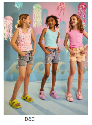 Justice Little and Big Girls Slip On Sandals